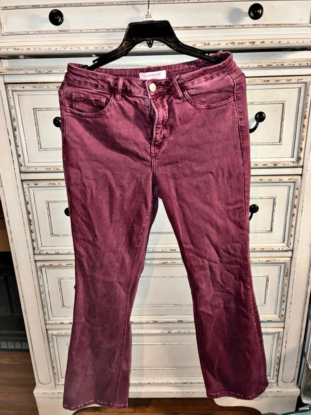 Lovervet Bootcut Jeans in Purple Waist 14W